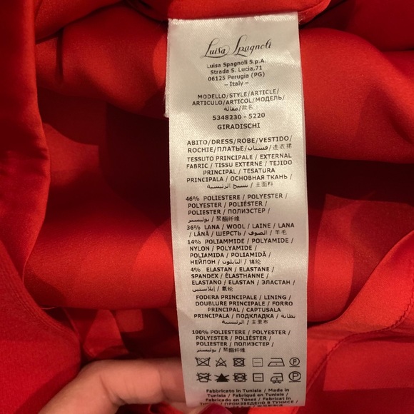 Luisa Spagnoli red wool blend dress - Picture 2 of 8
